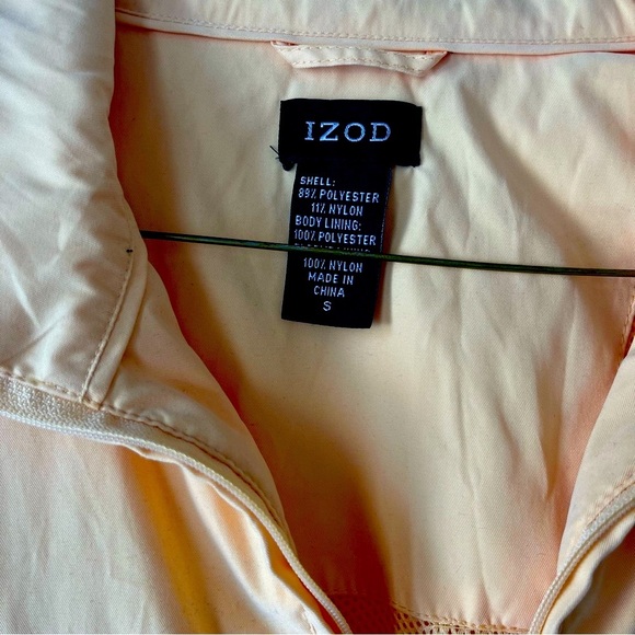 IZOD Yellow Quarter Zip Windbreaker Pullover Jacket Men’s Size S Mesh Lined - Picture 2 of 9